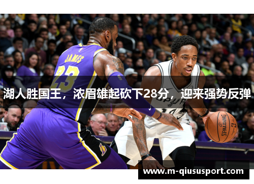 湖人胜国王，浓眉雄起砍下28分，迎来强势反弹